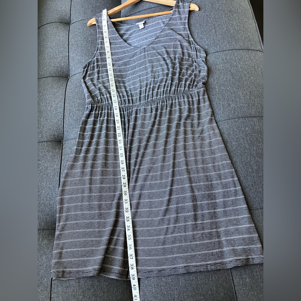 MERONA Black and White Striped  V-Neck Midi Tank Dress Size XL - Picture 9 of 11